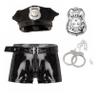Yihuimin Mens Policeman Cosplay Costume Leather Boxer Shorts Police Officer Outfits for Halloween Black 3X-Large view 1