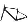 HWEVDHJ Carbon Road Bike Frameset 700C Gravel Bike Frameset 45CM/48CM/51CM/54CM Disc Brake Frame Set Thru Axle 12x100mm/12x142mm Internal Routing with Fork(Black,51CM) view 1