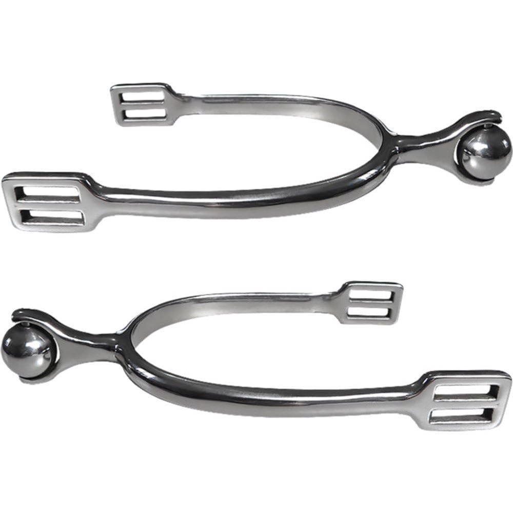 Haiyou 1 Pair Portable Horse Spurs with Roller Ball Horse Roping Spurs Horse Boot Spurs Compact Equestrian Equipment for Men