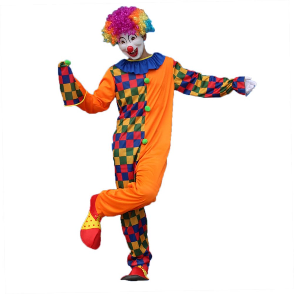 Holibanna Men's Clown Halloween Suit Adult Clown Outfit with Clowncore Prints 5xl Easy Wear