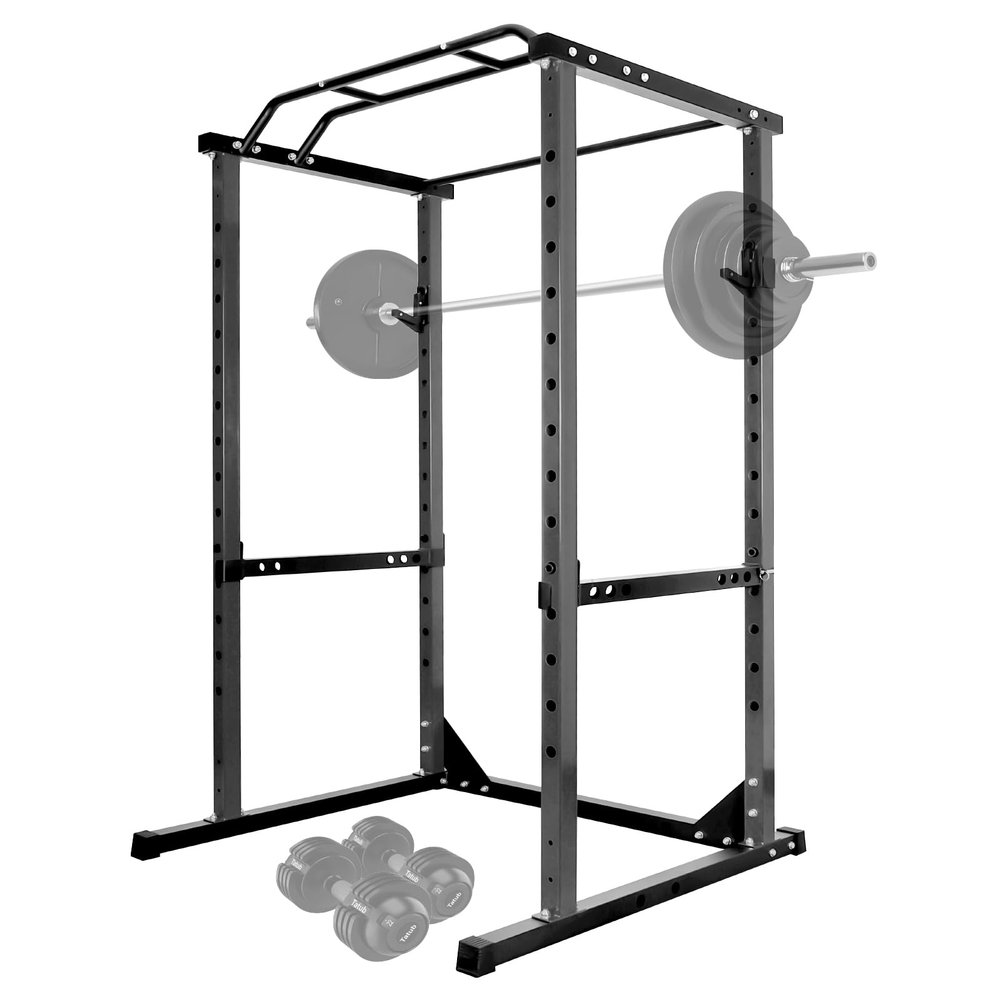 Power Racks and Attachments, 1200lbs Multi-Function Power Rack with Adjustable Cable Crossover System, Alloy Steel Power Racks for Gym, Gym, Home(Black) (Black)