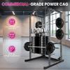 Power Racks and Attachments, 1200lbs Multi-Function Power Rack with Adjustable Cable Crossover System, Alloy Steel Power Racks for Gym, Gym, Home(Black) (Black) view 2