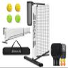 BAGAIL Portable Pickleball Net Set + 4 Pack Pickleball Paddles 22 FT Regulation Size & 11 FT Half Court Size 2-in-1 Pickle Ball Net with Ball Collector view 1