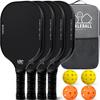 BAGAIL Portable Pickleball Net Set + 4 Pack Pickleball Paddles 22 FT Regulation Size & 11 FT Half Court Size 2-in-1 Pickle Ball Net with Ball Collector view 3