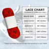 asdmm Waxed Hockey Skate Laces, Flat Design, Laces:10mm Wide, Two Pair 4 Pcs Laces (Red, 84) view 2