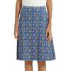 NOOYME 24" Skorts Modest for Women with Pockets Midi Knee Length Athletic Skirts (L, Blue Floral) view 1