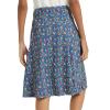 NOOYME 24" Skorts Modest for Women with Pockets Midi Knee Length Athletic Skirts (L, Blue Floral) view 2