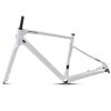 HWEVDHJ Carbon Road Bike Frameset 700C Gravel Bike Frameset 45CM/48CM/51CM/54CM Disc Brake Frame Set Thru Axle 12x100mm/12x142mm Internal Routing with Fork(White,45CM) view 1