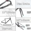 HWEVDHJ Carbon Road Bike Frameset 700C Gravel Bike Frameset 45CM/48CM/51CM/54CM Disc Brake Frame Set Thru Axle 12x100mm/12x142mm Internal Routing with Fork(White,45CM) view 4