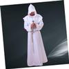 BESTYASH Halloween Cosplay Wizard Uniform Men's Medieval Monk Robe Hooded Tunic Size XL view 4