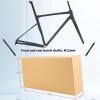 HWEVDHJ 700C Road Bike Frameset 41cm/45cm/48cm/51cm/54cm Aluminum Alloy Frameset with Carbon Fiber Fork Disc Brake Thru Axle Frame F12100MM R12142MM Internal Routing(White,48cm) view 4