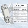 asdmm Waxed Hockey Skate Laces, Flat Design, Laces:10mm Wide, Two Pair 4 Pcs Laces (White, 96) view 2