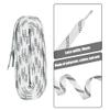 asdmm Waxed Hockey Skate Laces, Flat Design, Laces:10mm Wide, Two Pair 4 Pcs Laces (White, 96) view 3