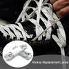 asdmm Waxed Hockey Skate Laces, Flat Design, Laces:10mm Wide, Two Pair 4 Pcs Laces (White, 96) view 4