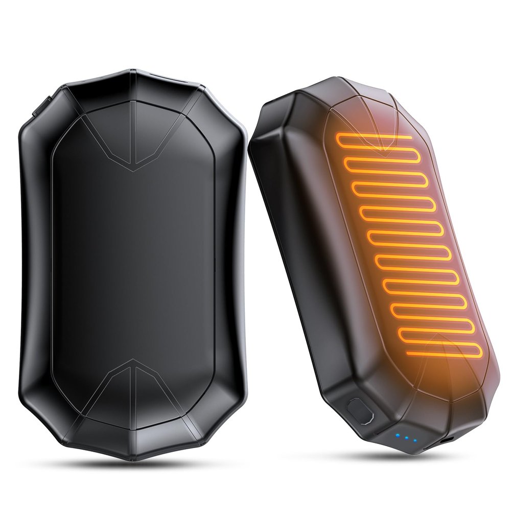 Hand Warmers Rechargeable 2 Pack - Magnetic Electric Hand Warmer 3 Heating Modes Reusable Portable Pocket Heater for Women Men Outdoor Fishing Golf Hunting Camping, Black