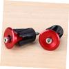 OSOLADY Aluminum Alloy Bike Handlebar End Plugs Pair Comfortable Rubber Sponge Inserts for Mountain Road Folding Bikes Red view 2