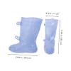 Hohopeti 1pair Rain Boot Protector for Adults Reusable Shoe Non- Wear-resistant for Outdoor Use Rain Fits view 2