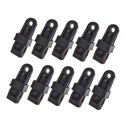 WHAMVOX 10pcs Windproof Tent Clips Plastic Tighten Clamps for Outdoor Tents Awnings Tarps and Covers Easy to Install and Adjust for Camping and Outdoor Use