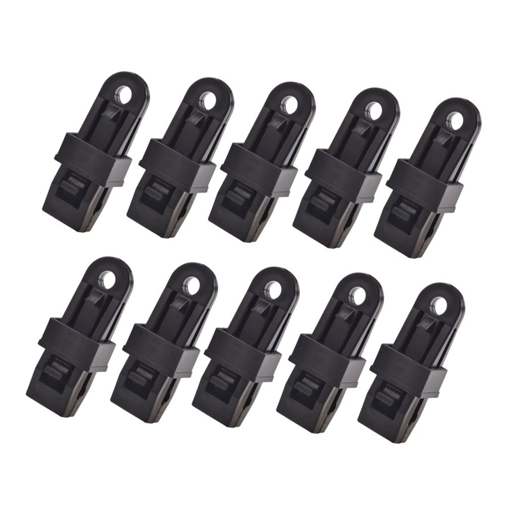 WHAMVOX 10pcs Windproof Tent Clips Plastic Tighten Clamps for Outdoor Tents Awnings Tarps and Covers Easy to Install and Adjust for Camping and Outdoor Use