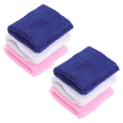BRIGHTFUFU 6pcs Boys and Girls Sweat Bands Youth Football Arm Bands Soft Comfortable for Basketball Running Outdoor Activities