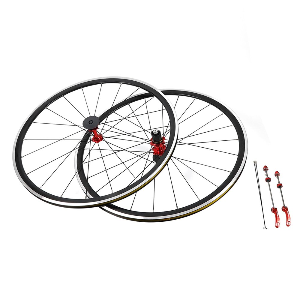 MOQNISE Bike Wheels Set with Quick Release Levers and Spokes, 700C Wheels Front and Rear Wheelset Bike Wheel Pair Road Wheelset for Most Road Bikes