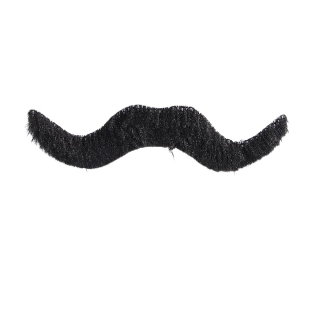 GALPADA Masquerade Party Decorations 6 Pcs Fake Mustaches Self Adhesive Plush Simulation Costume Mustaches for Adults Black