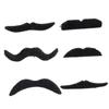 GALPADA Masquerade Party Decorations 6 Pcs Fake Mustaches Self Adhesive Plush Simulation Costume Mustaches for Adults Black view 2