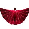 BUXINGRUN Light Up Fairy Wings Adult Women, LED Cape for Girls, Perfect for Party Carnival Halloween Belly Dance (Red, Adults) view 1
