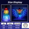 BUXINGRUN Light Up Fairy Wings Adult Women, LED Cape for Girls, Perfect for Party Carnival Halloween Belly Dance (Red, Adults) view 2