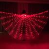 BUXINGRUN Light Up Fairy Wings Adult Women, LED Cape for Girls, Perfect for Party Carnival Halloween Belly Dance (Red, Adults) view 3