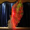 BUXINGRUN Light Up Fairy Wings Adult Women, LED Cape for Girls, Perfect for Party Carnival Halloween Belly Dance (Red, Adults) view 4