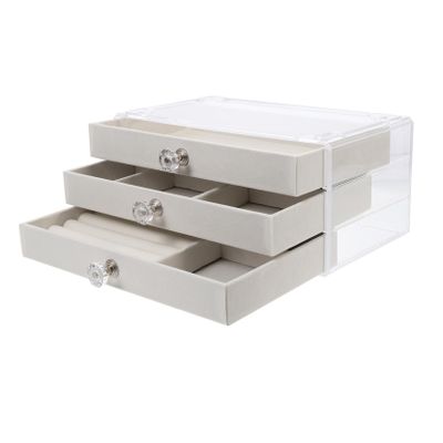 Yardenfun Sturdy Jewelry Organizer Box Earring Holders for Desktop Display Home Storefront Showcase