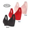 1/3 Pack Front Buckle Underwear for Women, Smooth No Steel Ring Soft Wide Shoulder Strap Bra, Elderly Ladies Comfy Vest view 2