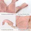1/3 Pack Front Buckle Underwear for Women, Smooth No Steel Ring Soft Wide Shoulder Strap Bra, Elderly Ladies Comfy Vest view 4