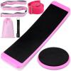 5 Pcs Turning Board Ballet Equipment Include Ballet Turning Boards Figure Skating Spinner Leg Stretching Straps Pink Drawstring Bag for Dancers Yoga Ice Skaters Gymnasts Cheerleaders Gift view 1