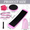 5 Pcs Turning Board Ballet Equipment Include Ballet Turning Boards Figure Skating Spinner Leg Stretching Straps Pink Drawstring Bag for Dancers Yoga Ice Skaters Gymnasts Cheerleaders Gift view 2
