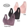 1/3 Pack Front Buckle Underwear for Women, Smooth No Steel Ring Soft Wide Shoulder Strap Bra, Elderly Ladies Comfy Vest view 2