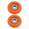 OTOTEC 2PCS Rowing Machine Seat Wheel Outer Diameter 36mm Width 10mm Inner Diameter 8mm Nylon Stainless Steel Roller Wheel with Bearing Load Capacity 67kg Orange view 1