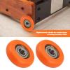 OTOTEC 2PCS Rowing Machine Seat Wheel Outer Diameter 36mm Width 10mm Inner Diameter 8mm Nylon Stainless Steel Roller Wheel with Bearing Load Capacity 67kg Orange view 3
