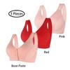 1/3 Pack Front Buckle Underwear for Women, Smooth No Steel Ring Soft Wide Shoulder Strap Bra, Elderly Ladies Comfy Vest view 2