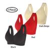 1/3 Pack Front Buckle Underwear for Women, Smooth No Steel Ring Soft Wide Shoulder Strap Bra, Elderly Ladies Comfy Vest view 2