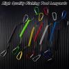 Alwonder 6-Pack Fishing Lanyards Tool Lanyards for Hand Tools, Retractable Tool Lanyard Steel Wire Coiled Ropes Safety Tether Fly Fishing Lanyard for Pliers Scissors Fishing Gear Gray 39.3IN view 3