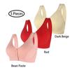 1/3 Pack Front Buckle Underwear for Women, Smooth No Steel Ring Soft Wide Shoulder Strap Bra, Elderly Ladies Comfy Vest view 2
