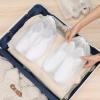 20 PCS Shoe Pouches Storage Travel Shoe Bags Drawstring Fabric Shoe Bags for Travel Soft Cloth Shoe Packing Bags White view 4