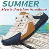 HUIQINGLI Men Slip on Mule Sneakers, New Summerr Slip-on Men's Sports Slippers, Low Top Baotou Half Drag Sneakers for Men (Blue,6.5) view 3