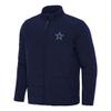 Antigua Men's Navy Dallas Cowboys Swelter Full-Zip Jacket view 1