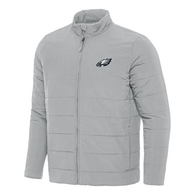 Antigua Men's Gray Philadelphia Eagles Swelter Full-Zip Jacket