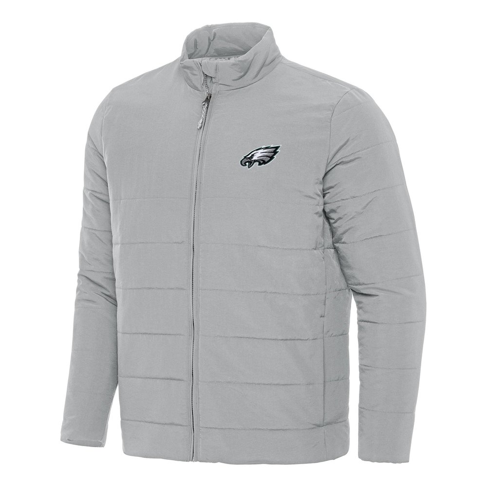 Antigua Men's Gray Philadelphia Eagles Swelter Full-Zip Jacket