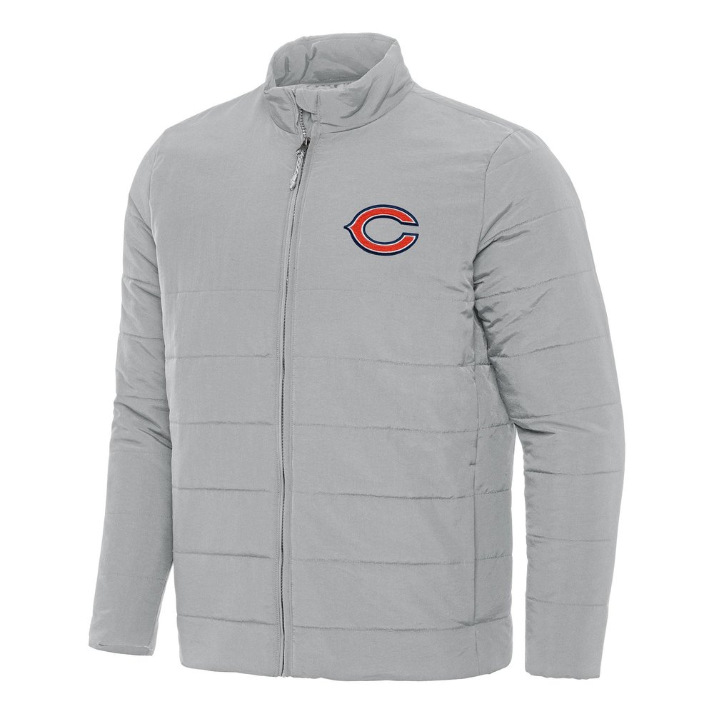 Antigua Men's Gray Chicago Bears Swelter Full-Zip Jacket
