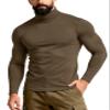 IVOVFANZY Thermal Turtleneck Men Undershirt Base Layer Top Long Sleeve Shirts Basic Pullover T-Shirts(Brown, L) view 1